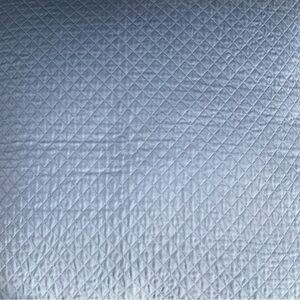 Restoration Hardware 100% Cotton Quilted Euro Sham Blue Made in Portugal EUC